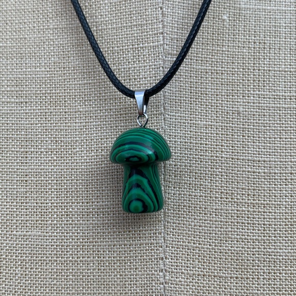 Handmade Genuine Stone Mushroom Amulet Necklace - Picture 7 of 11